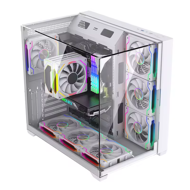 Pc Gaming Cpu - White PC Case Chassis Full Tower