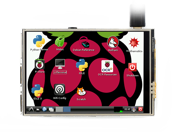 Dual Monitor Arm - 3.5inch RPi LCD (C), 480x320, 125MHz