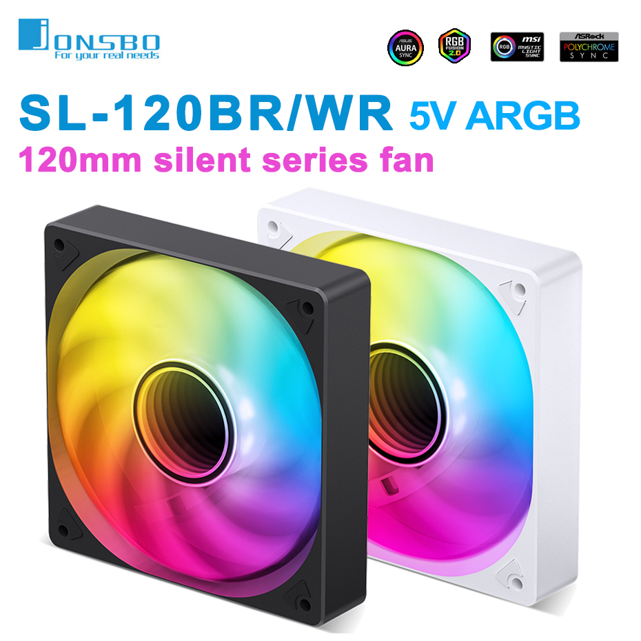 Argb Case Fan - JONSBO SL-120 White/Black 120mm Case Fan