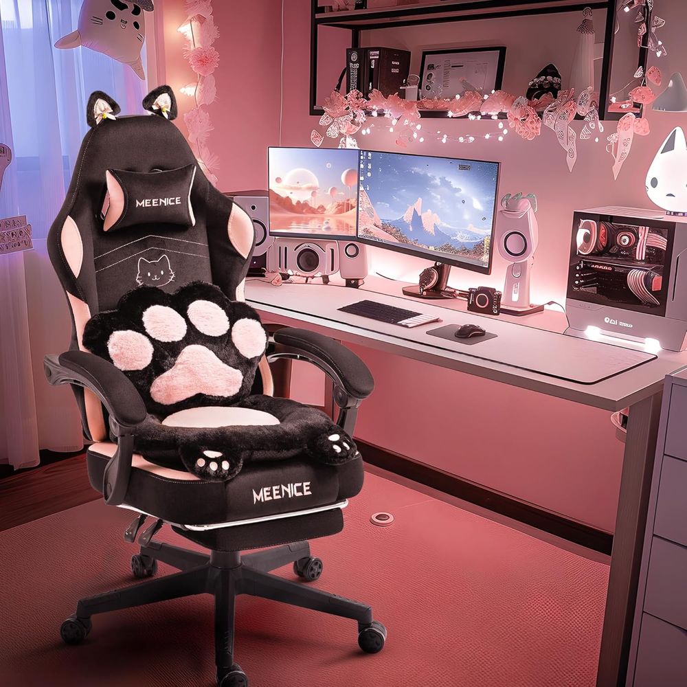 Cute Cat Ear Gaming Chair with - Pc Gaming Chair のレビューと価格