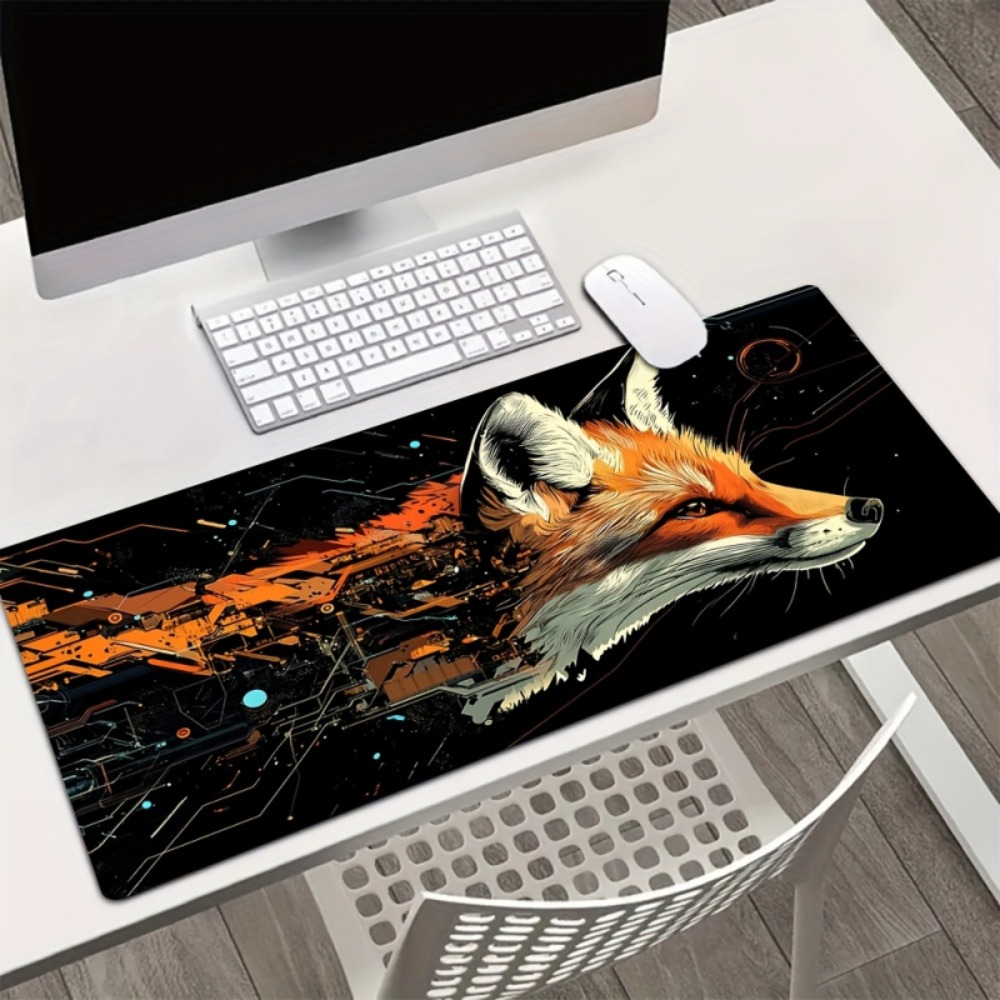 Large Fox Design Mouse Pad Ora - Pc Gaming Orange のレビューと価格