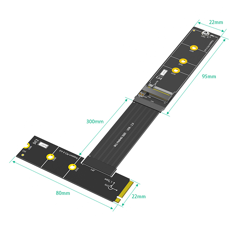 30CM M.2 NVME 4.0 Extension Ca - Pcie Riser Cable のレビューと価格