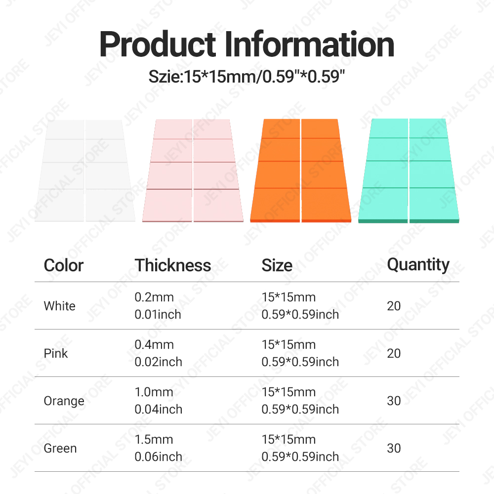 JEYI 100-Pack Thermal Conducti - M.2 Ssd Heatsink のレビューと価格