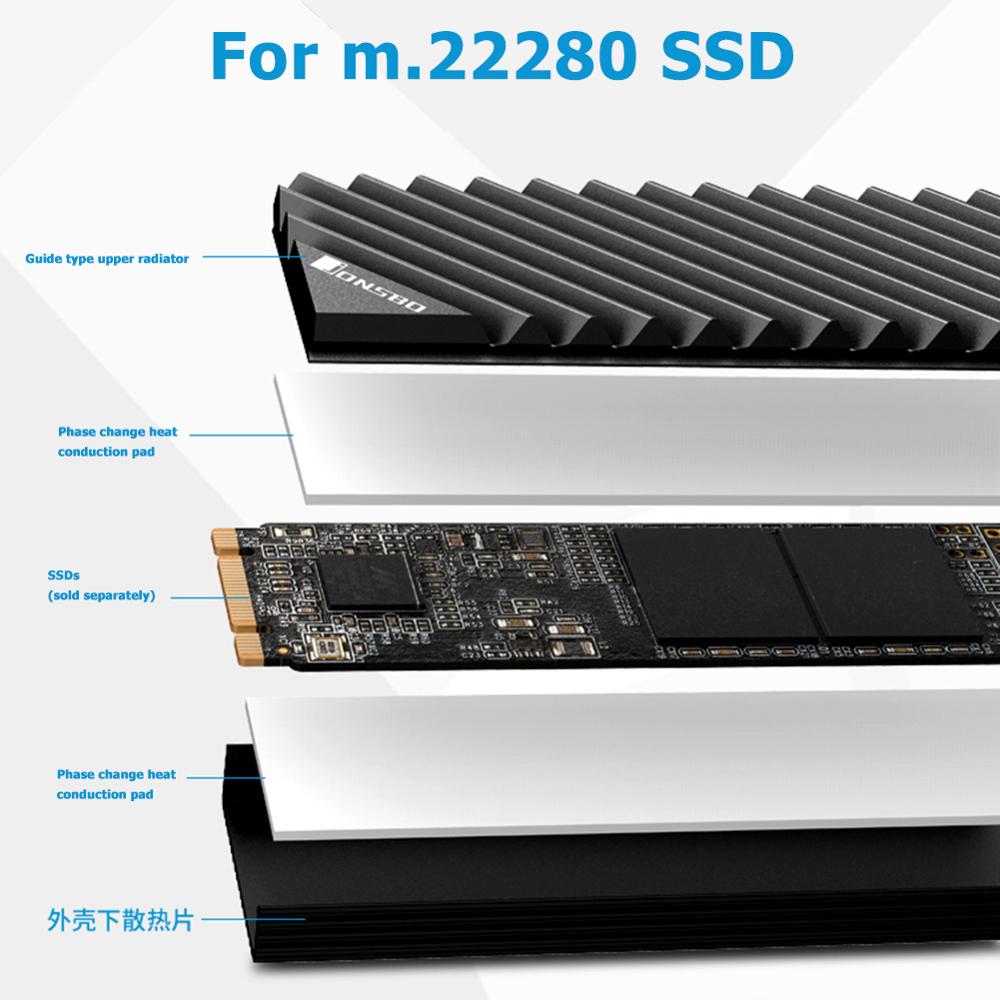 Jonsbo M2 2280 SSD Aluminum He - M.2 Ssd Heatsink のレビューと価格