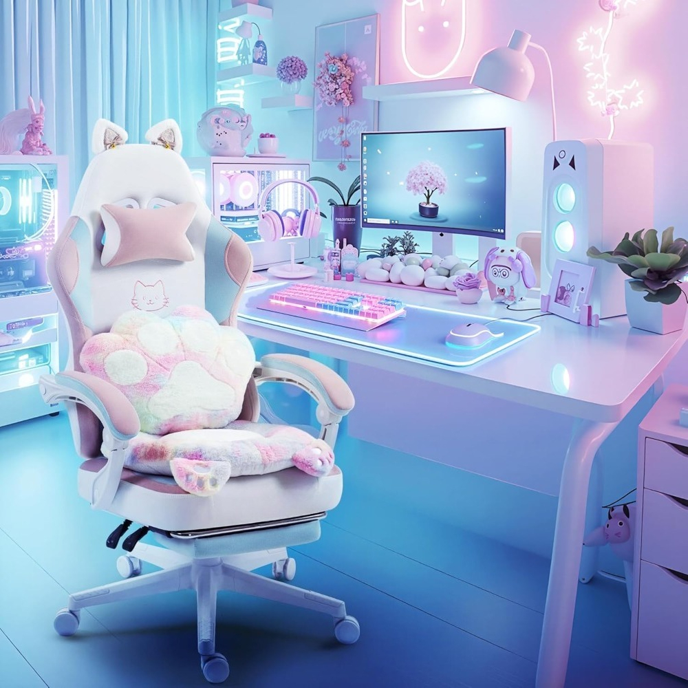 Gaming Chair Cute with Cat Ear - Pc Gaming Chair のレビューと価格