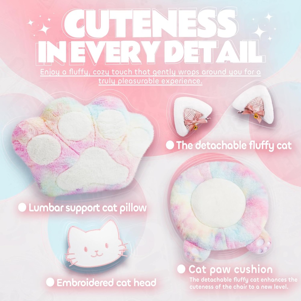Gaming Chair Cute with Cat Ear - Pc Gaming Chair のレビューと価格