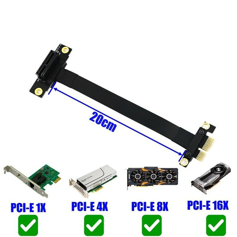 90 Degree Pci-E Pci Express 1X - Pcie Riser Cable のレビューと価格