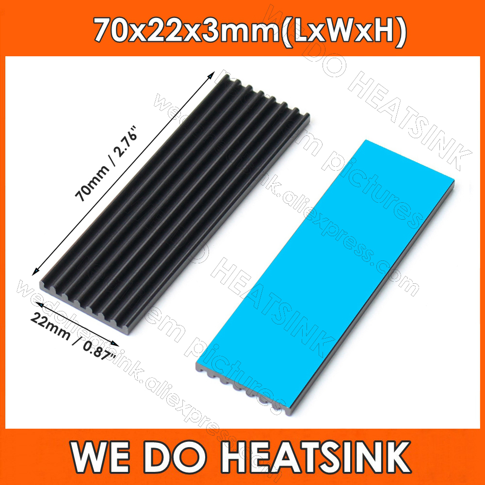 70x22x3mm Black Aluminum Heats - M.2 Ssd Heatsink のレビューと価格