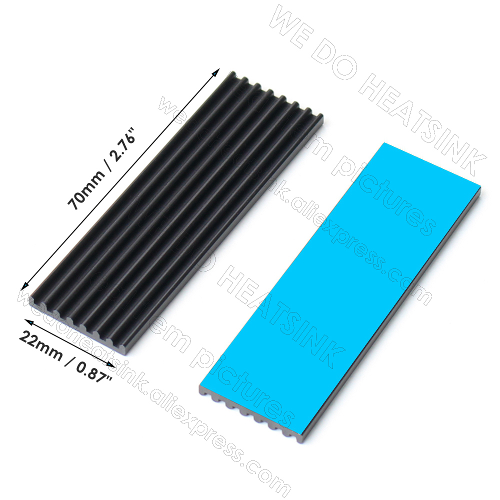 70x22x3mm Black Aluminum Heats - M.2 Ssd Heatsink のレビューと価格