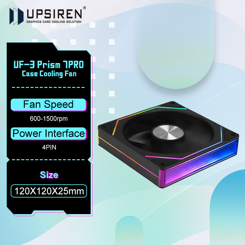 UPSIREN UF-3 Prism 7PRO 120mm  - Argb Case Fan のレビューと価格