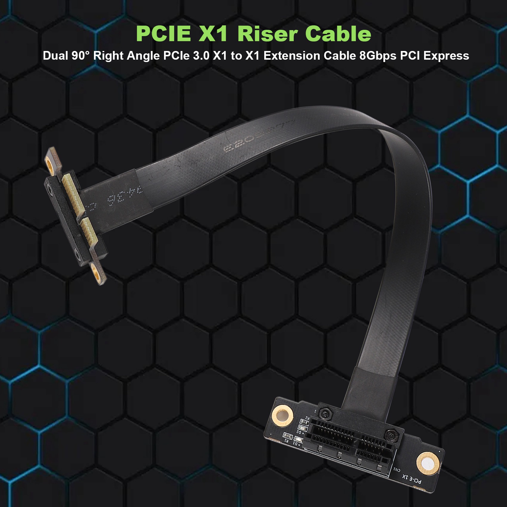 PCIE X1 Riser Cable Dual 90 De - Pcie Riser Cable のレビューと価格