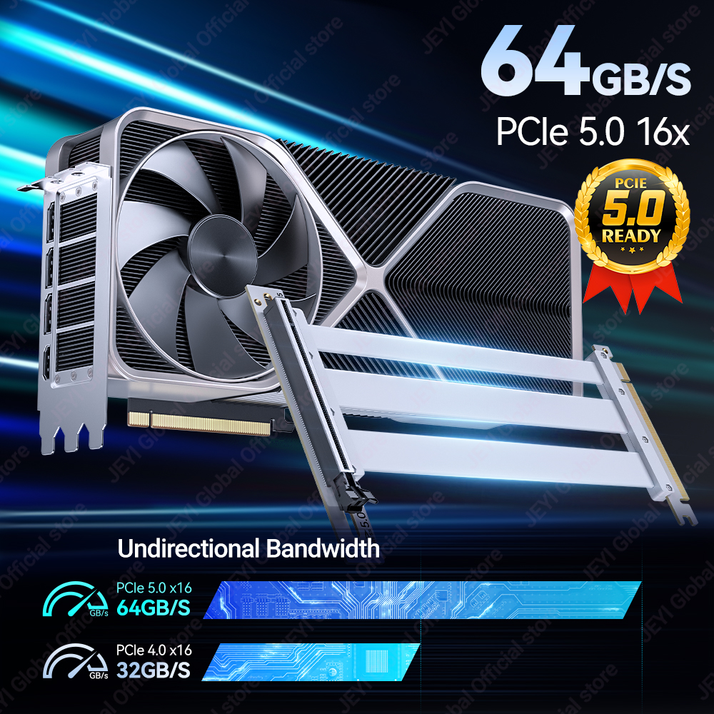 JEYI PCIe 5.0 X16 Riser Cable  - Pcie Riser Cable のレビューと価格