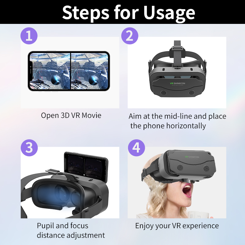 VR Glasses Virtual Reality Hea - Vr Headset Pc のレビューと価格