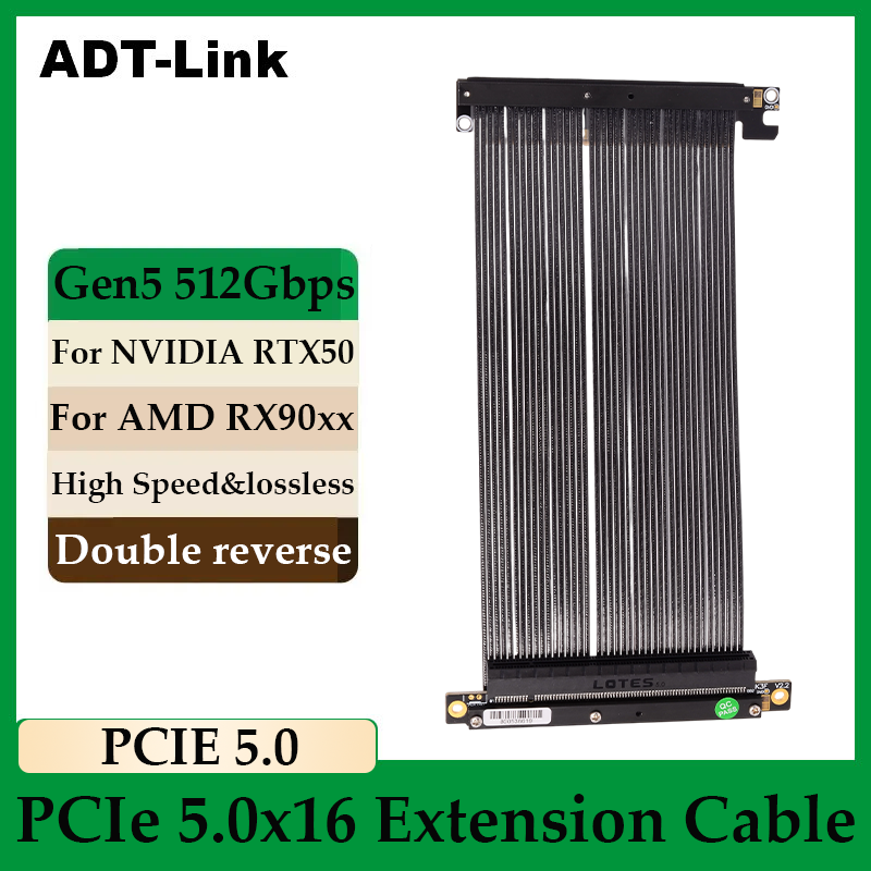 ADT-Link PCIe 5.0 x16 Double R - Pcie Riser Cable のレビューと価格