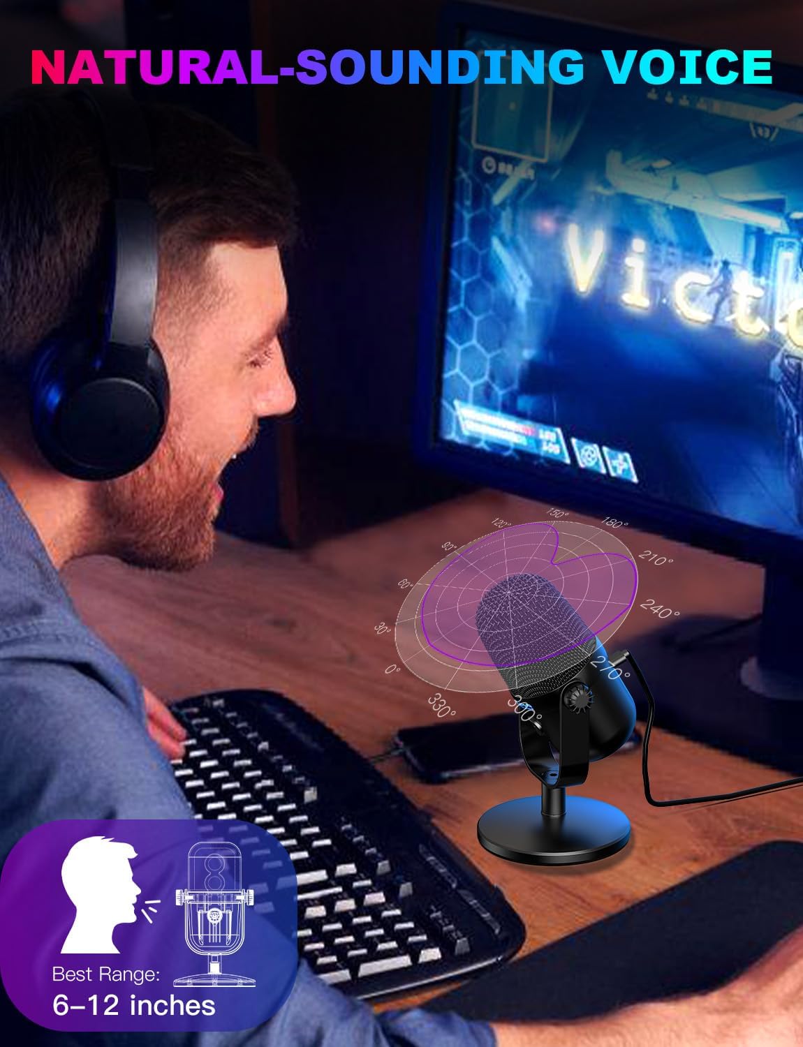USB Gaming Microphone With Noi - Pc Gaming Usa のレビューと価格