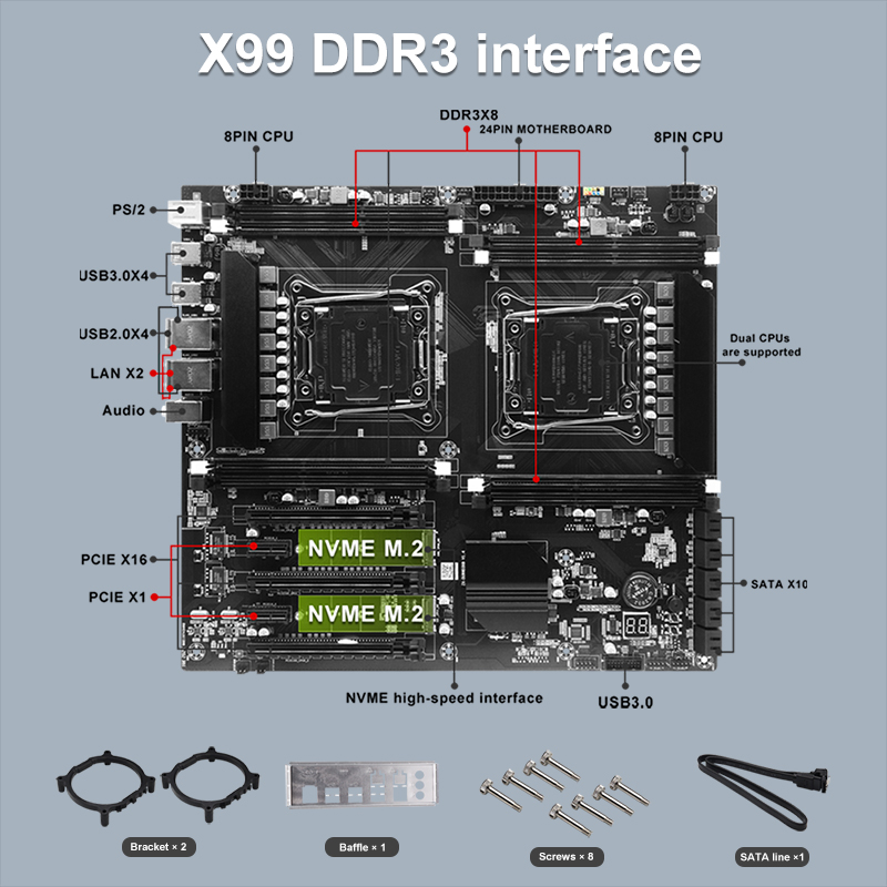 X99 Dual-socket Cpu Motherboar - Pc Gaming Cpu のレビューと価格